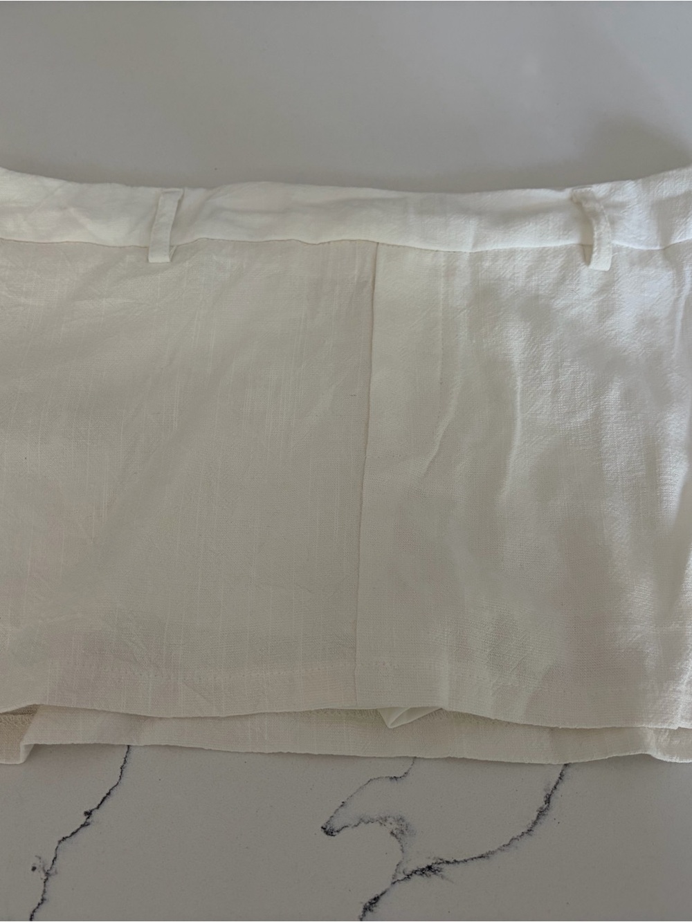 SHEIN Cream Mini Skirt